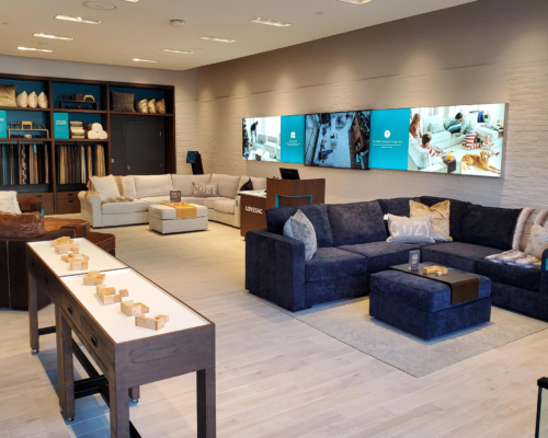 Lovesac interior Blakeney Town Center Charlotte, NC