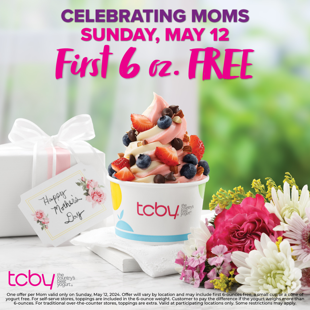 Free Fro-yo for Mom on 5/12 at TCBY icon
