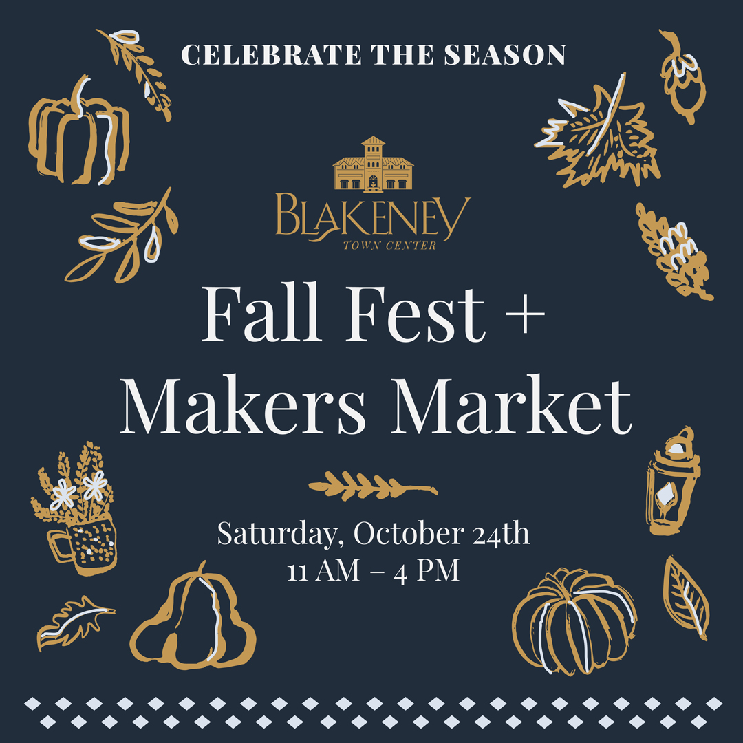 Blakeney Fall Fest + Makers Market event image from Blakeney Town Center.